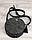 Стильна жіноча сумка Бріджит чорного кольору зі вставкою срібло, фото 3