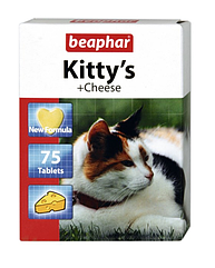 Кормова добавка Beaphar Kitty's + Cheese для кішок, 75 таб