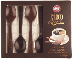 Шоколадні ложки Elit Choco Spoons Milk&Dark, 54 г