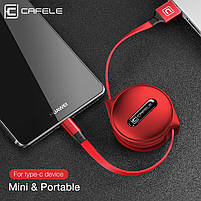 Кабель швидкої зарядки Cafele 2A USB-Type C Red (SB3-25-04), фото 6