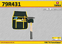 Сумка для инструмента 4 кармана + петля для молотка, TOPEX 79R431
