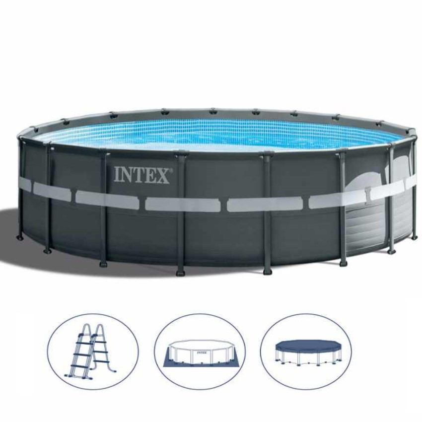 Басейн Intex 26330-1 Ultra XTR Ø 549 х 132 см, сходи, тент, підстилка
