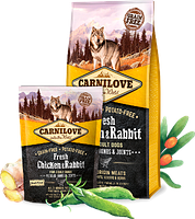 Корм для собак Carnilove Fresh Chicken & Rabbit for Adult Dogs (курка та кролик), 1.5 кг 12 кг