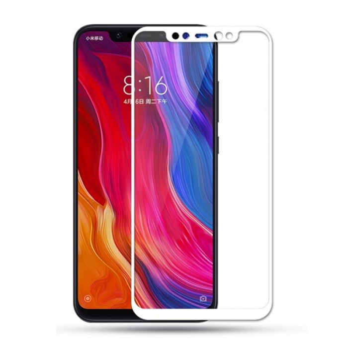 Захисне скло Mocolo для Xiaomi Mi 8 Full Cover White (0.33 мм)
