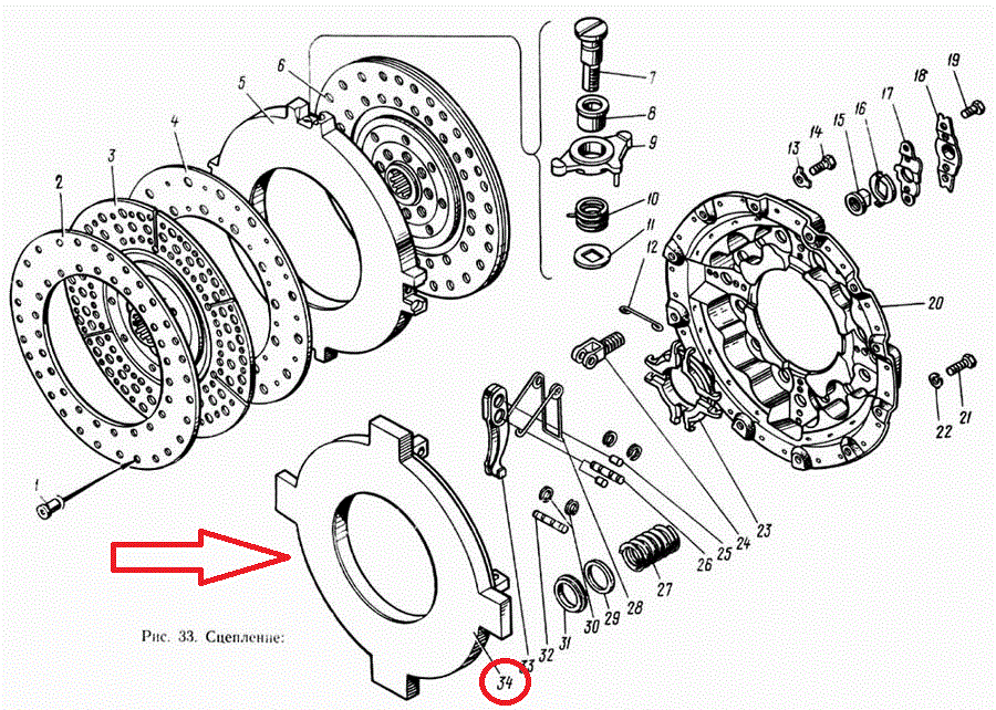 隕石セット 236-1601002 Ремкомплект автоматичного регулювання зчеплення ЯМЗ