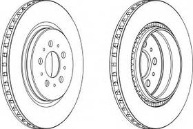 Тормозной диск задний Volvo S60 Ferodo DDF1683