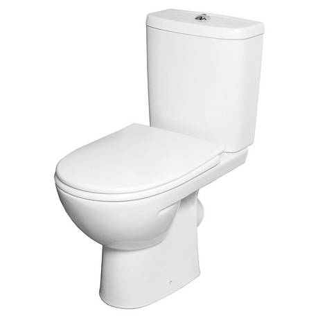 FREJA Premium, унiтаз, гориз. випуск, зливний бачок 3/6 л, нижній підвід, сидіння з кришкою Duroplast, фото 1