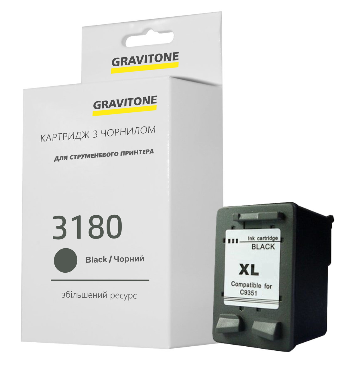Сумісний картридж HP Fax 3180 (чорний), збільшений ресурс (450 стор.), аналог від Gravitone
