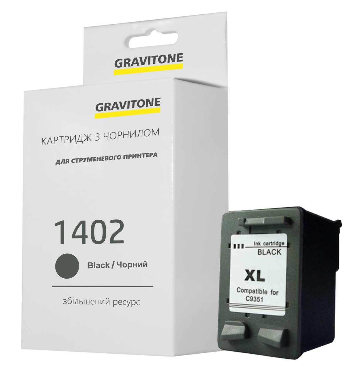 Картридж HP PSC 1402 (чорний) сумісний, збільшений ресурс (450 стор.), аналог від Gravitone