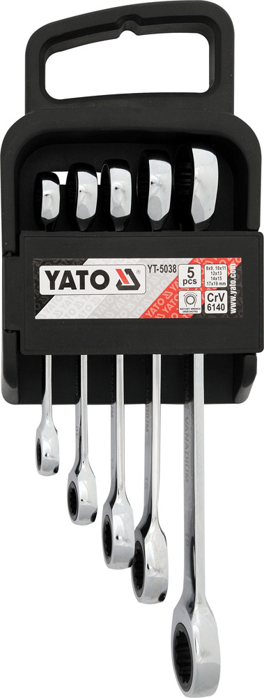 Набір ключів накидних професійних 8-19мм YATO YT-5038