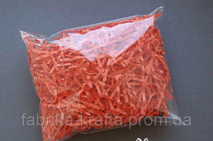 Стружка бумажная широкая, 65г, 80 г/м2, коралл (ID#875580706), цена: 25 ...