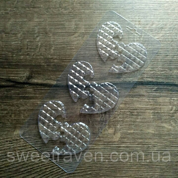 Пластикова форма для шоколаду Серце пазл, фото 1