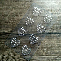 Пластикова форма для шоколаду Сердечка-плитки