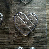 Пластикова форма для шоколаду Сердечка напівплитки, фото 2