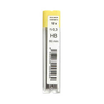 Грифелі для механічного олівця 0,3 мм, HB, (12 штук) Koh-i-noor 4132