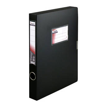 Папка-бокс пластикова А4 на липучці 37 мм, чорна Axent 1736-01-A