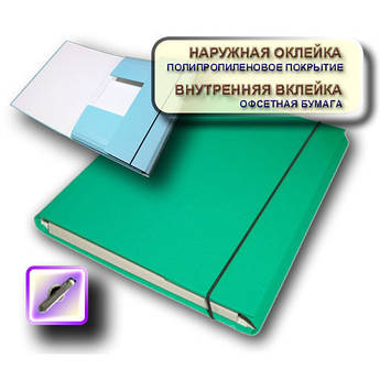 Папка-коробка А4 бірюзова, 20 мм на гумці,  iTEM 310/05