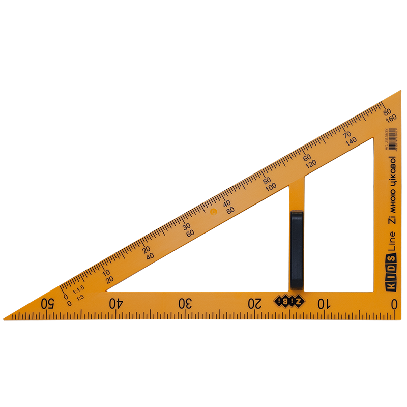 Косинець 90°/60° для шкільної дошки 50 см, Zibi, ZB.5638, фото 1
