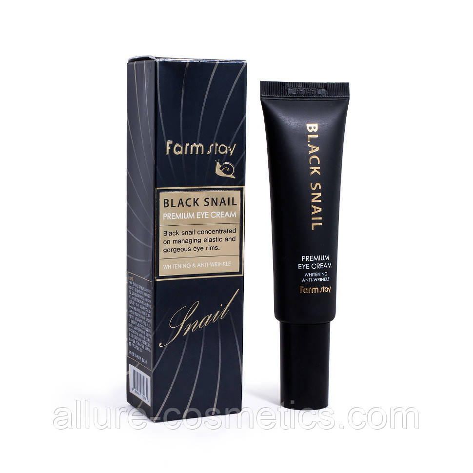 Крем для очей з муцином чорного равлика FARM STAY Black Snail Premium Eye Cream 50мл