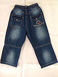 Дитячі джинси на гумці для хлопчиків 86,92,104,110 зросту A-yugi Туреччина, фото 2