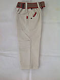 Білі штани для хлопчиків 92,98,104,110,116 зросту, фото 3