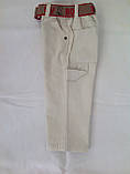 Білі штани для хлопчиків 92,98,104,110,116 зросту, фото 4