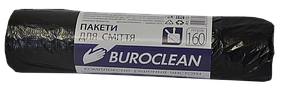 Пакети для сміття 160л/10шт, чорні BuroClean ECO