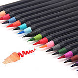 Набір акварельних маркерів Worison 20 кольорів + пензлик, фото 3