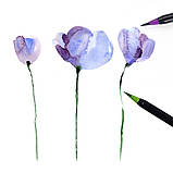 Набір акварельних маркерів Worison 20 кольорів + пензлик, фото 5