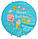 Куля фольгована кругла "Happy Birthday" Солодощі блакитний. Розмір: 18"(45 см)., фото 2