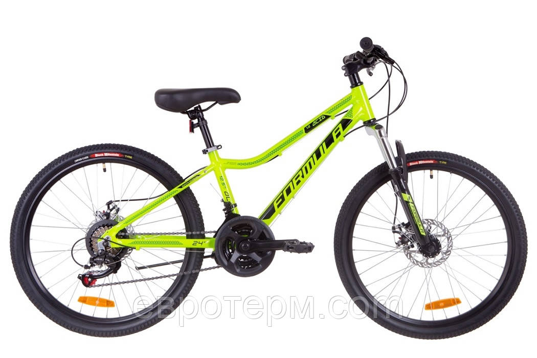 Велосипед FORMULA 24" ACID 1.0 2019 AM 14G DD рама 12,5 Al Салатово-чорний OPS-FR-24-127)