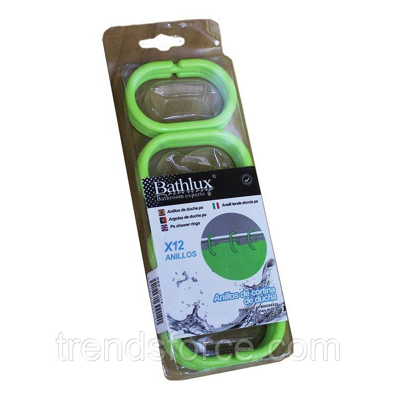 Кільця для шторки 12 шт. Bathlux Green Leaves 30014 132509