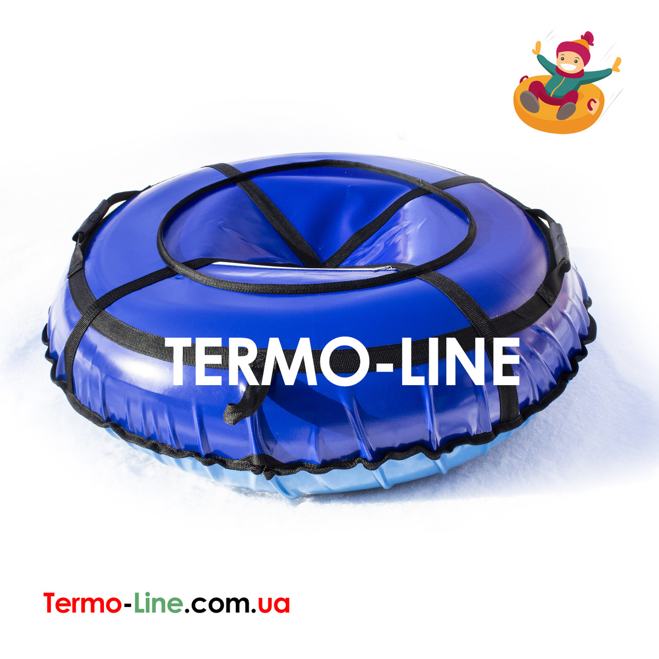 Надувні Санки 120 см Синій (ПВХ), фото 1