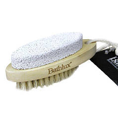 Тертка для ніг двостороння з натуральним ворсом і пемзою 9.7х4 см Bathlux 90520 132113