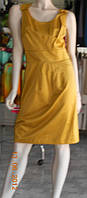 Плаття -сарафан гірчичного кольору з полірованого бавовни Solar