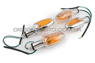 Повороти міні, човник (4 шт.) (хром, прозоре скло) EVO