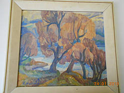 Картина "Осінній пейзаж" закарпатського художника Ст. Ст. Микити 1968 р.