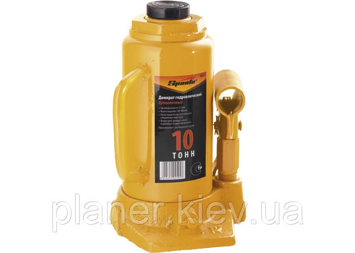Домкрат гидравлический бутылочный 10 т, h подъема 200-385 мм SPARTA (50325) - фото 1 - id-p875995631