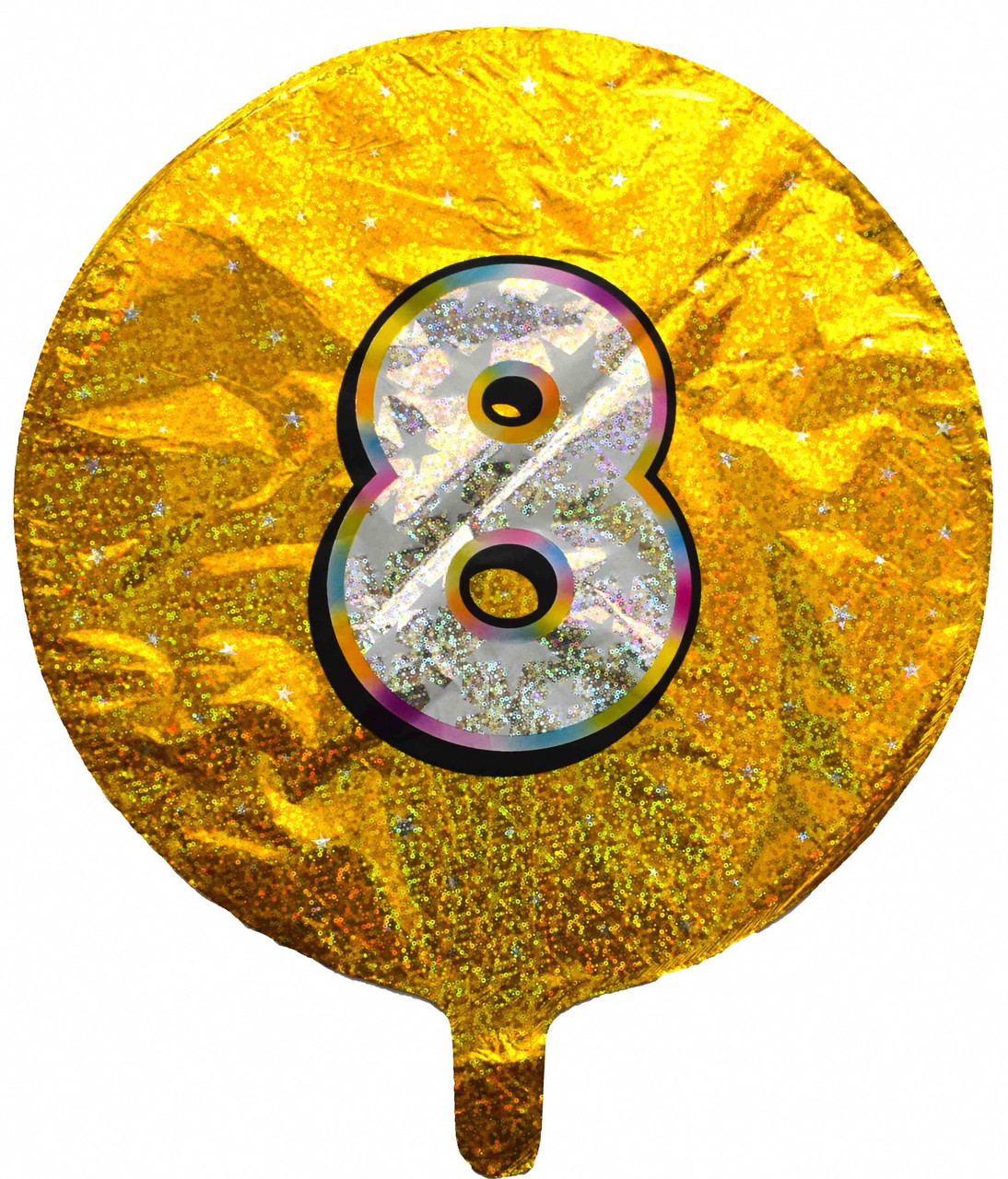 Фольговані кулі круглі "8". Колір: Золото. Діаметр: 18"(45 см)