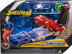 Набір Пускач машинок Скричерс/Screechers Wild Screecher Speed Launcher Flipping Morphing Toy Car Vehicle