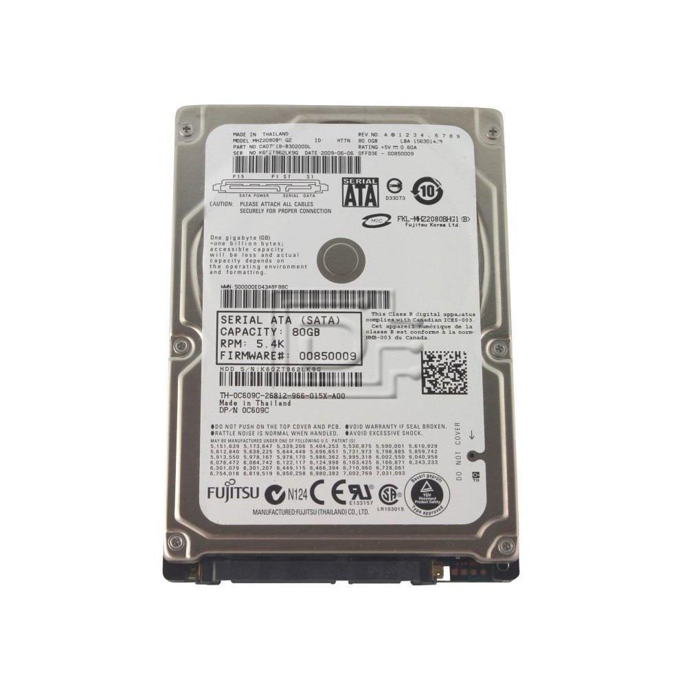 Винчестер 80GB Fujitsu SATA, 2.5" - фото 1 - id-p876108736