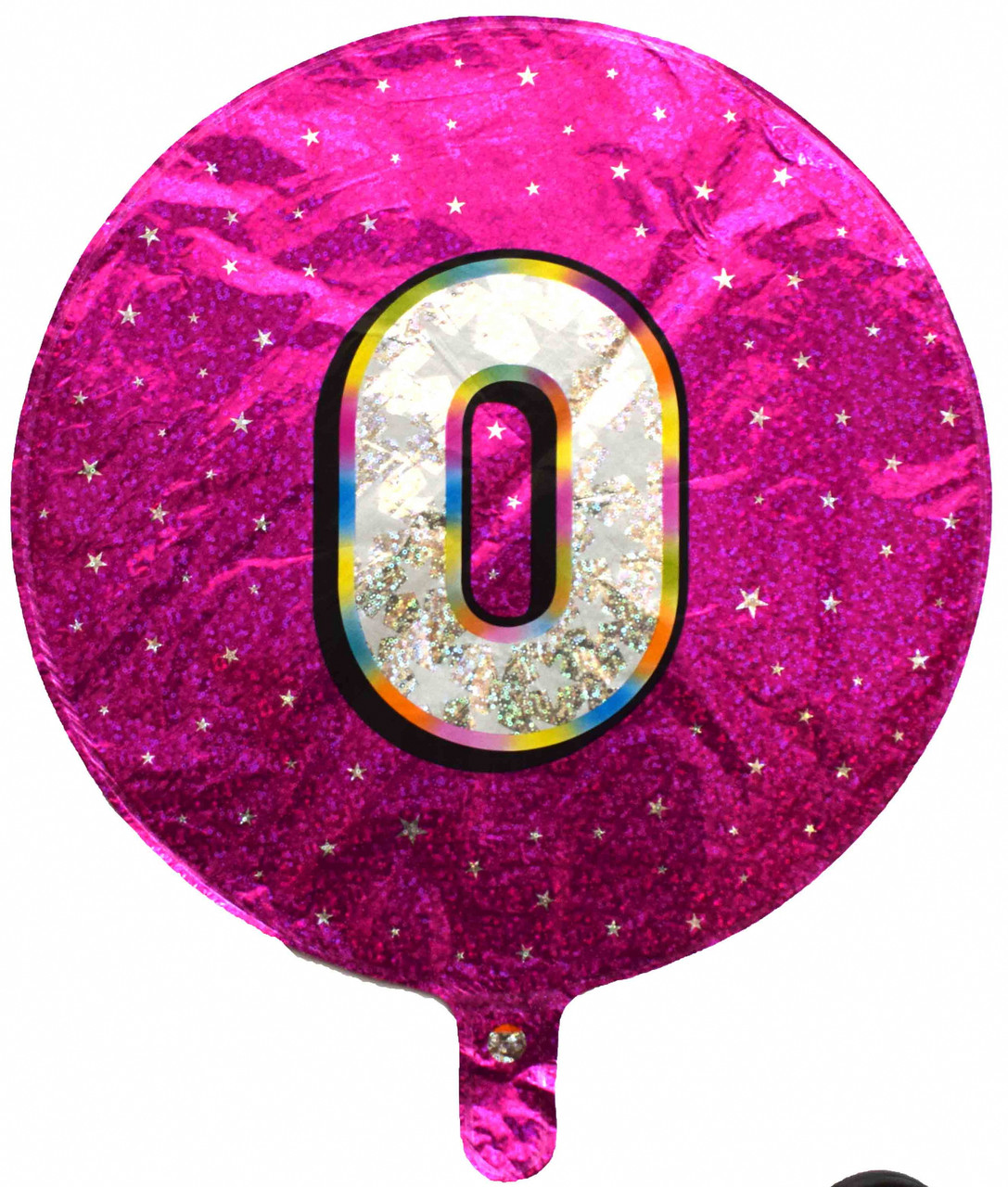 Фольговані кулі круглі "0". Колір: Рожевий. Діаметр: 18"(45 см)