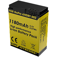 Аккумулятор AHDBT-302 (1180mAh) Nitecore NLGP3 для GoPro