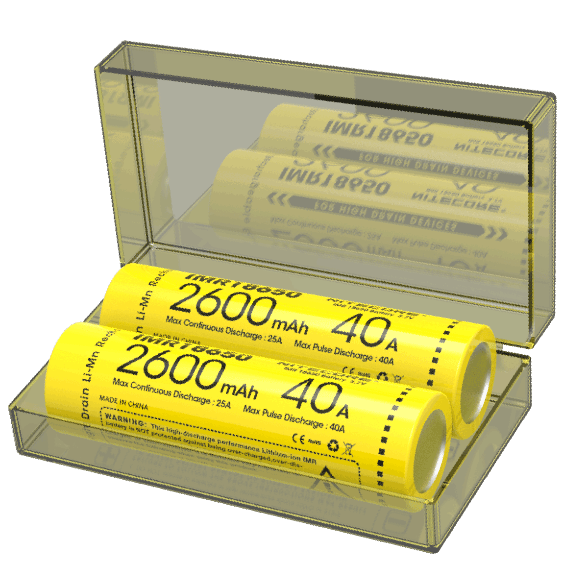 Аккумулятор IMR18650 (2600mAh, 40A) - фото 2 - id-p876119281