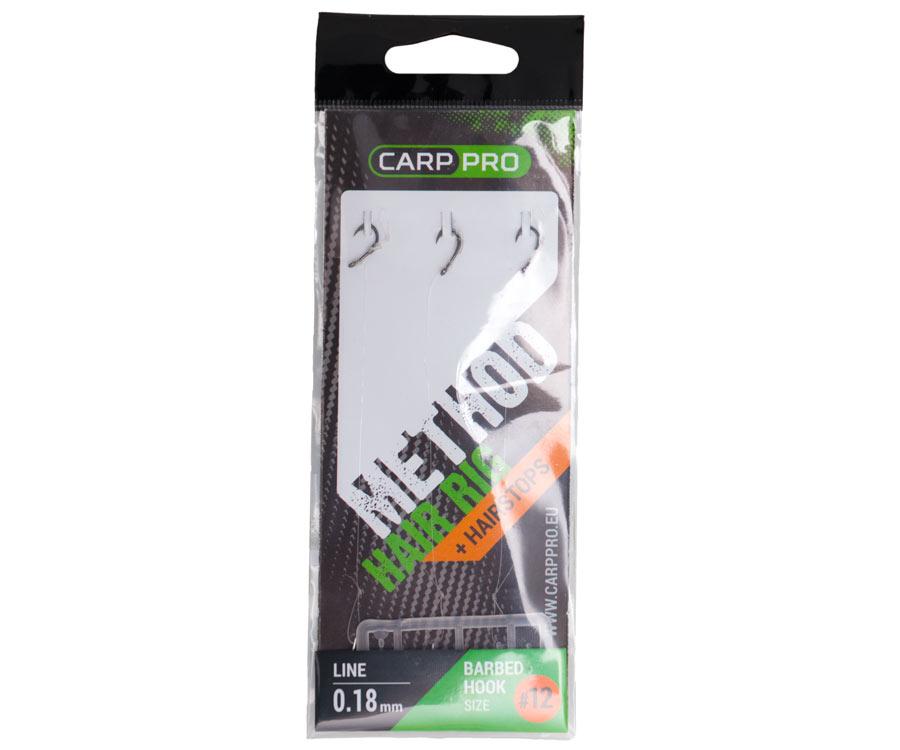 Готові повідці з гачками Carp Pro Method Hair Rig Line 0.18 мм №12