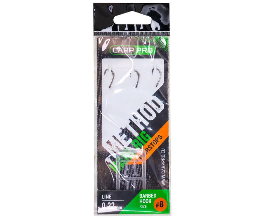 Готові повідці з гачками Carp Pro Method Hair Rig Line 0.22 мм №8