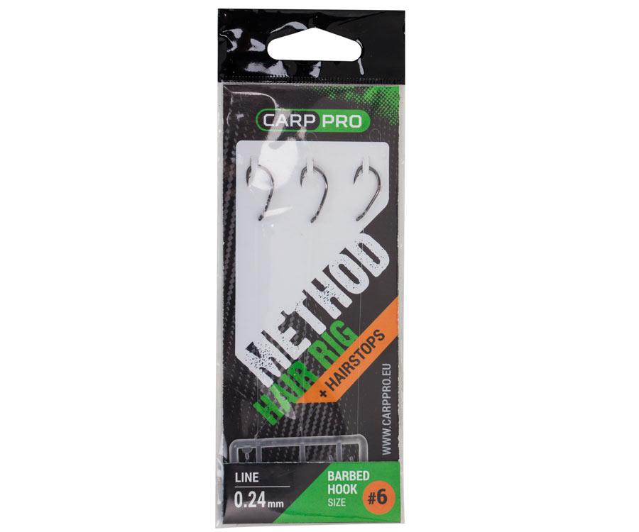 Готові повідці з гачками Carp Pro Method Hair Rig Line 0.24 мм №6