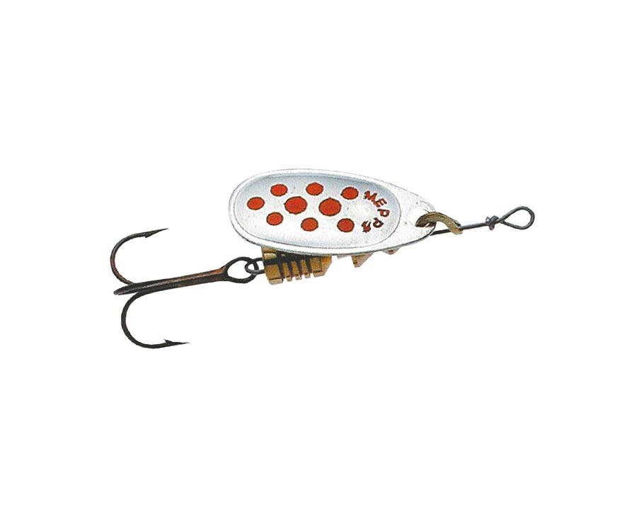 Блешня Flagman MEPPS Comet #2 3.5гр срiбн.пелюстка/черв.крап.-bc для лову хижої риби, фото 1