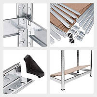 180х120х60 250 кг на полицю 5 полиць ДСП/МДФ СТ-9 Стандарт поличний на зачепах торговий оцинкований на склад, фото 3