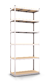 280х100х50 250 кг на полицю 6 полиць ДСП/МДФ СТ-31 Стандарт поличний на зачепах торговий оцинкований